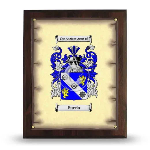 Buccio Coat of Arms Plaque