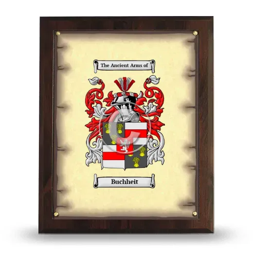 Buchheit Coat of Arms Plaque