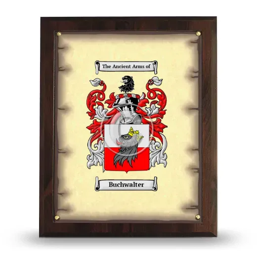 Buchwalter Coat of Arms Plaque