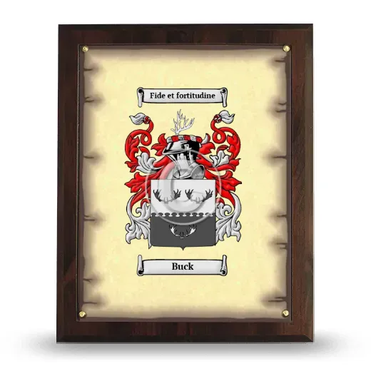 Buck Coat of Arms Plaque