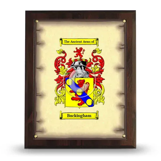 Buckingham Coat of Arms Plaque