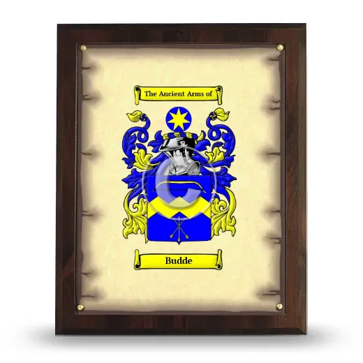 Budde Coat of Arms Plaque