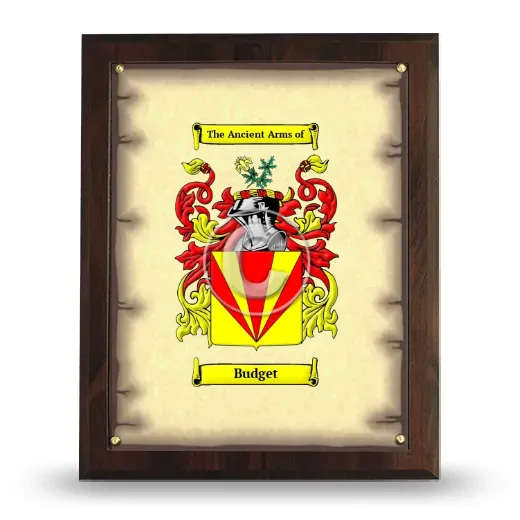 Budget Coat of Arms Plaque