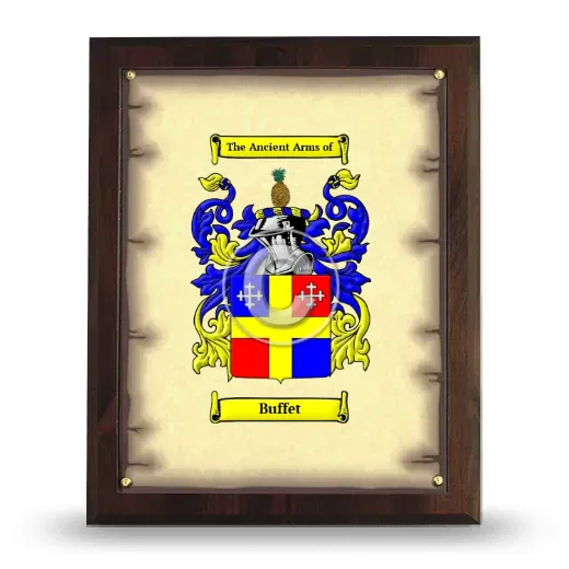 Buffet Coat of Arms Plaque