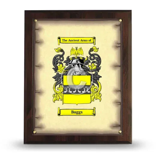 Buggs Coat of Arms Plaque