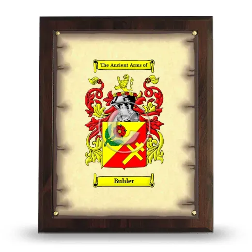 Buhler Coat of Arms Plaque