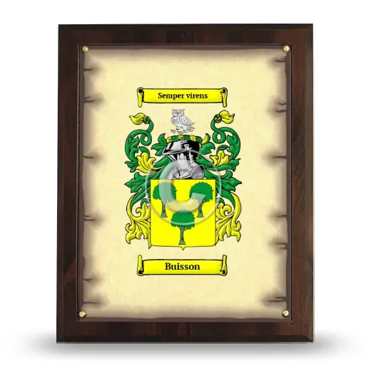 Buisson Coat of Arms Plaque
