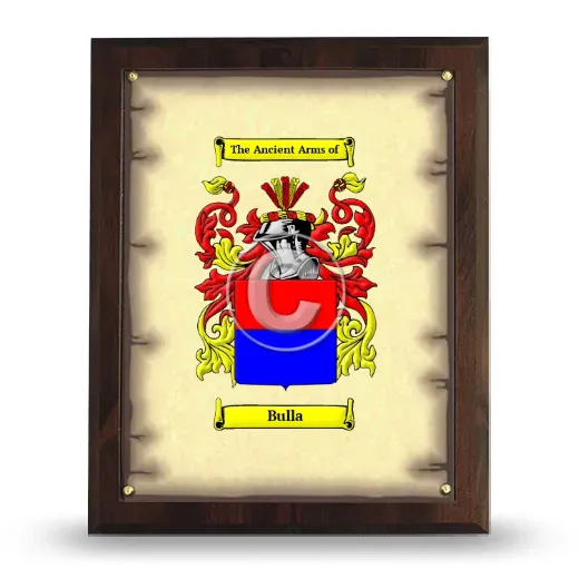 Bulla Coat of Arms Plaque