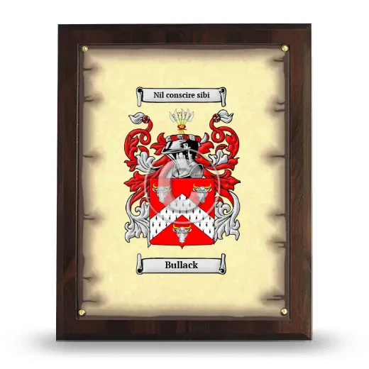 Bullack Coat of Arms Plaque