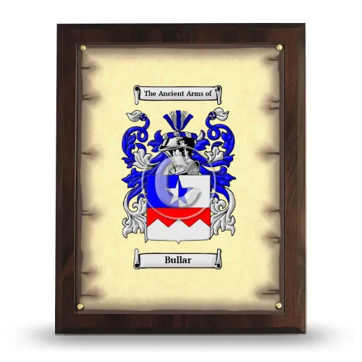 Bullar Coat of Arms Plaque