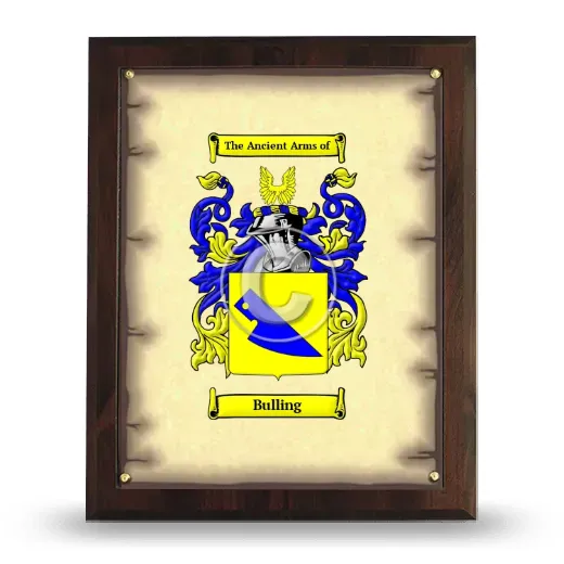 Bulling Coat of Arms Plaque