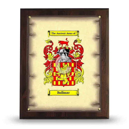 Bullmar Coat of Arms Plaque