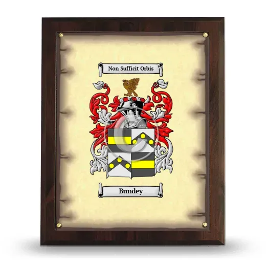Bundey Coat of Arms Plaque