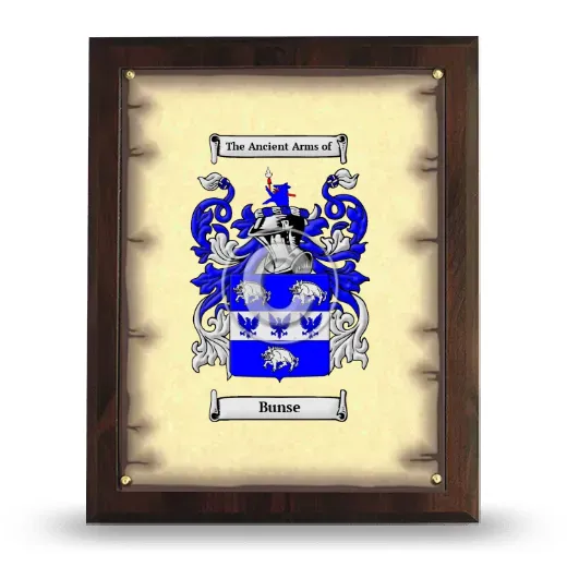 Bunse Coat of Arms Plaque