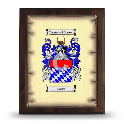 Bunz Coat of Arms Plaque
