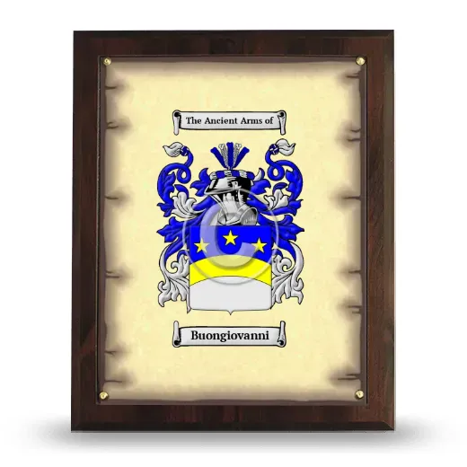 Buongiovanni Coat of Arms Plaque