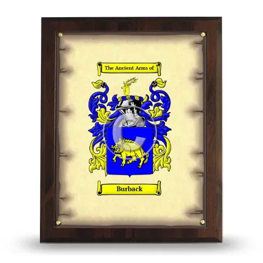 Burback Coat of Arms Plaque