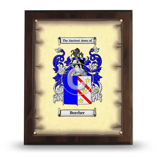 Burcher Coat of Arms Plaque