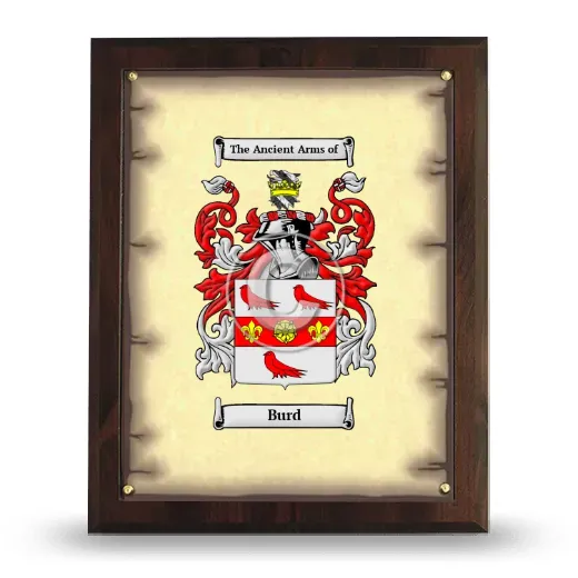 Burd Coat of Arms Plaque