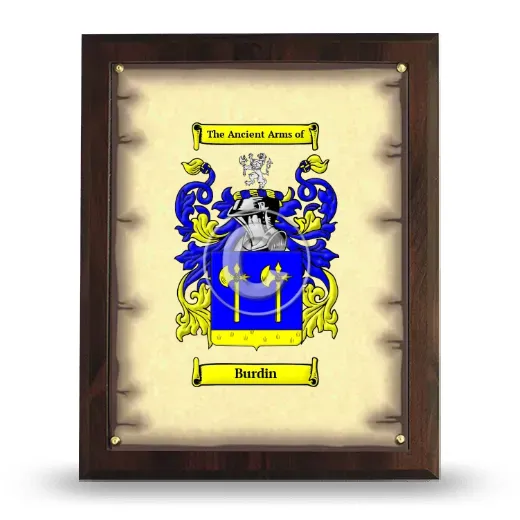 Burdin Coat of Arms Plaque