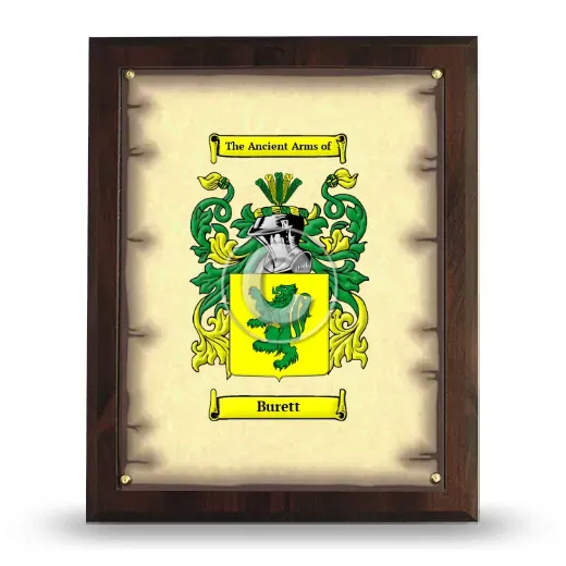 Burett Coat of Arms Plaque