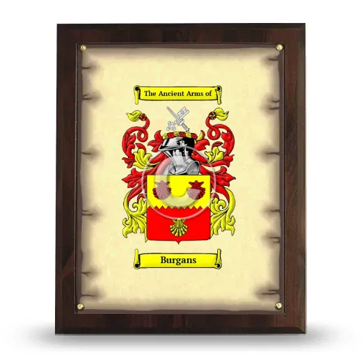 Burgans Coat of Arms Plaque