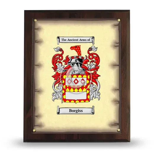 Burgiss Coat of Arms Plaque