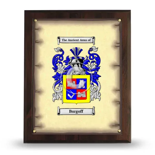 Burgoff Coat of Arms Plaque