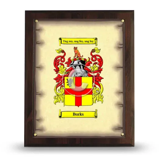 Burks Coat of Arms Plaque