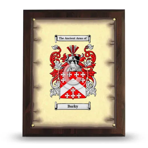 Burky Coat of Arms Plaque