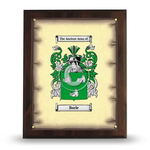 Burle Coat of Arms Plaque