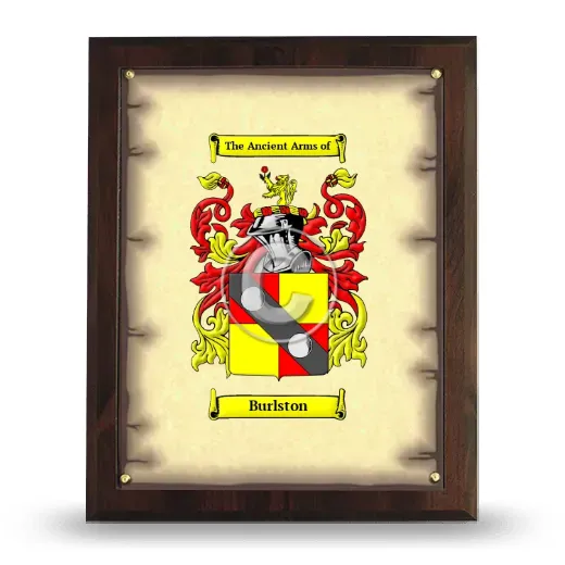 Burlston Coat of Arms Plaque