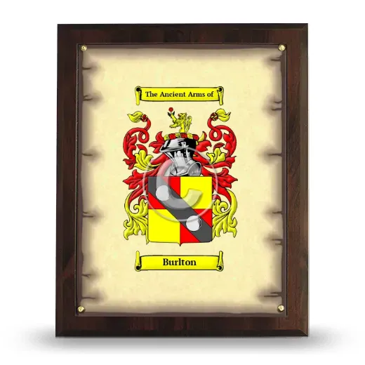 Burlton Coat of Arms Plaque
