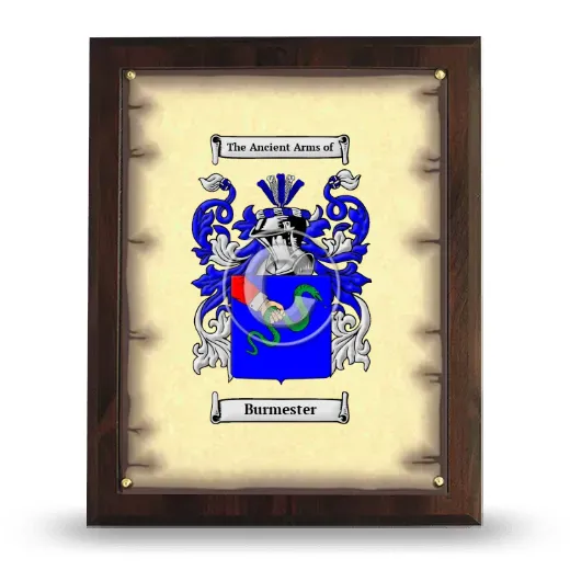 Burmester Coat of Arms Plaque
