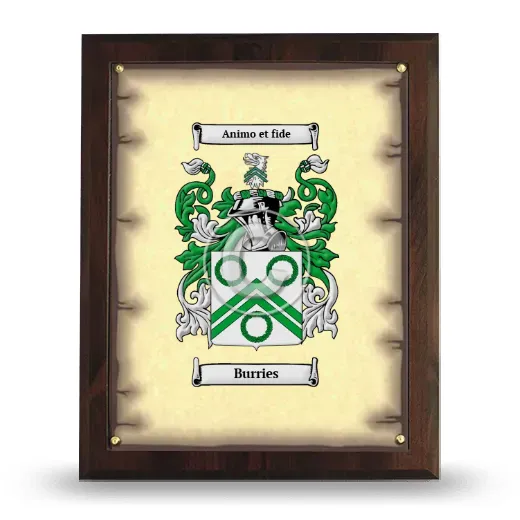 Burries Coat of Arms Plaque
