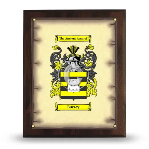Bursey Coat of Arms Plaque