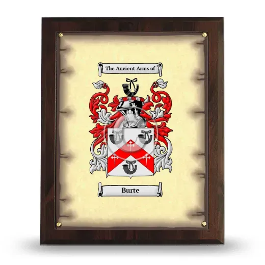 Burte Coat of Arms Plaque