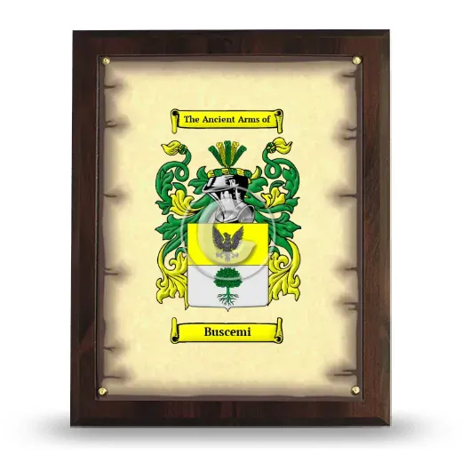 Buscemi Coat of Arms Plaque