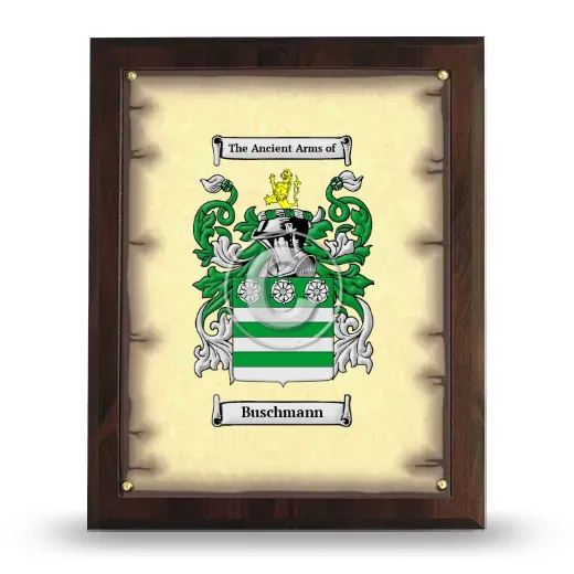 Buschmann Coat of Arms Plaque