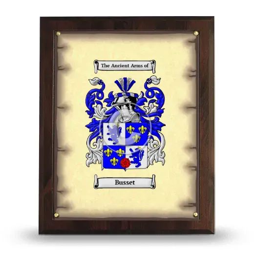 Busset Coat of Arms Plaque