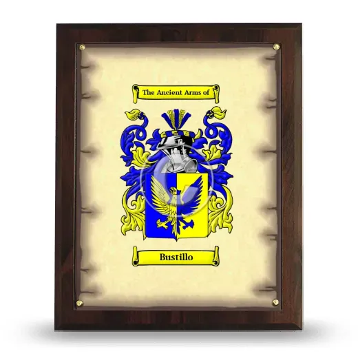 Bustillo Coat of Arms Plaque