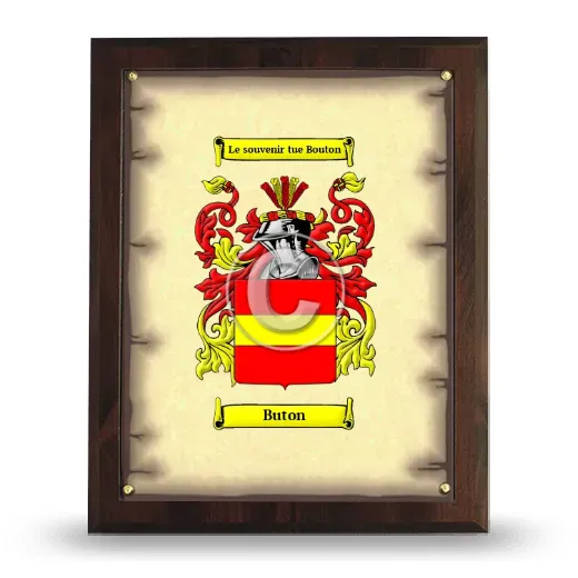 Buton Coat of Arms Plaque