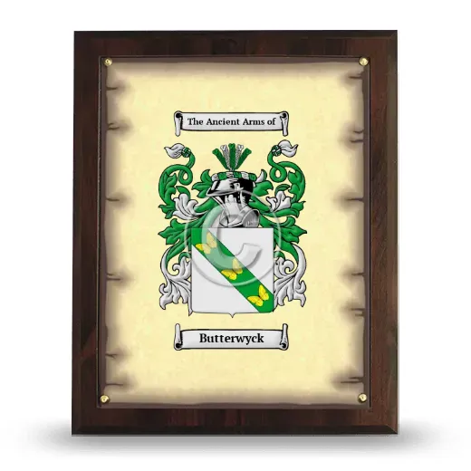 Butterwyck Coat of Arms Plaque
