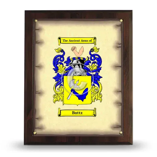 Buttz Coat of Arms Plaque