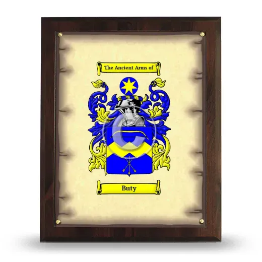 Buty Coat of Arms Plaque