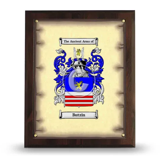 Butzin Coat of Arms Plaque