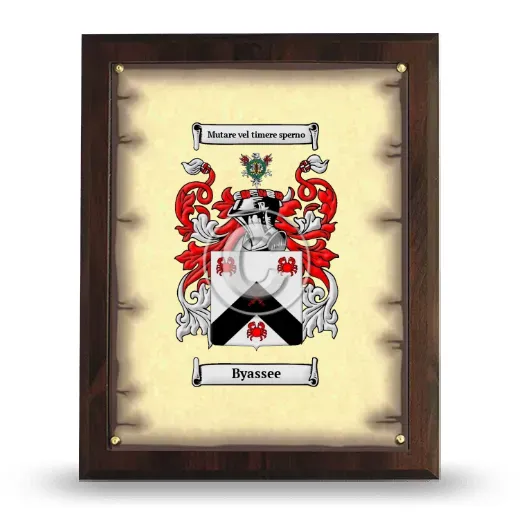 Byassee Coat of Arms Plaque