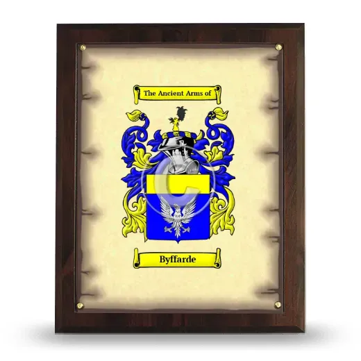 Byffarde Coat of Arms Plaque