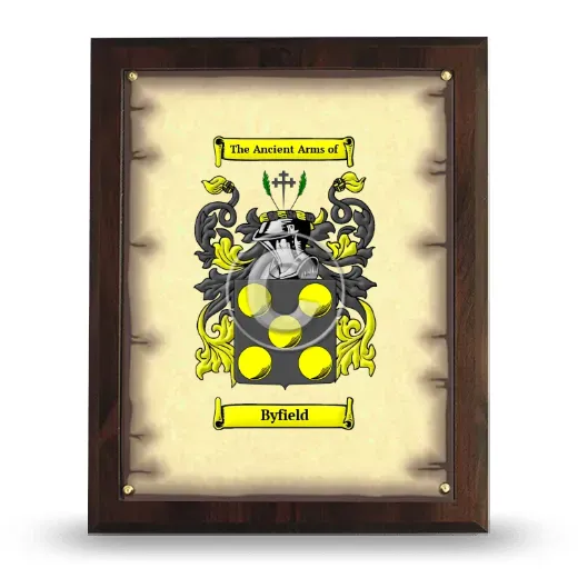 Byfield Coat of Arms Plaque