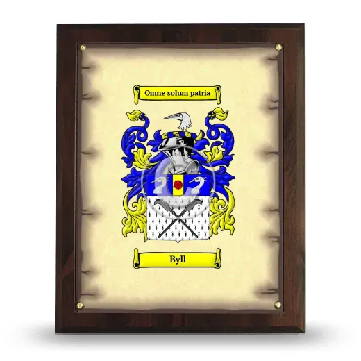 Byll Coat of Arms Plaque
